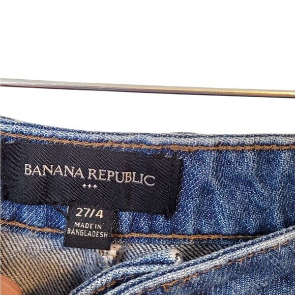 Banana Republic Women's Light Wash Blue Utility Pocket Shorts Size 4/27 - Picture 3 of 6